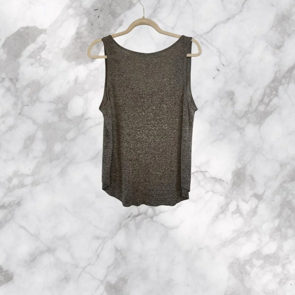 Old Navy Women's Relaxed Fit Dark Gray Heathered Tank Top Size XL